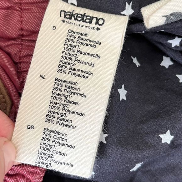 NAKETANO Half Zip Hooded Jacket Bordo Size Womens Small - Picture 11 of 15